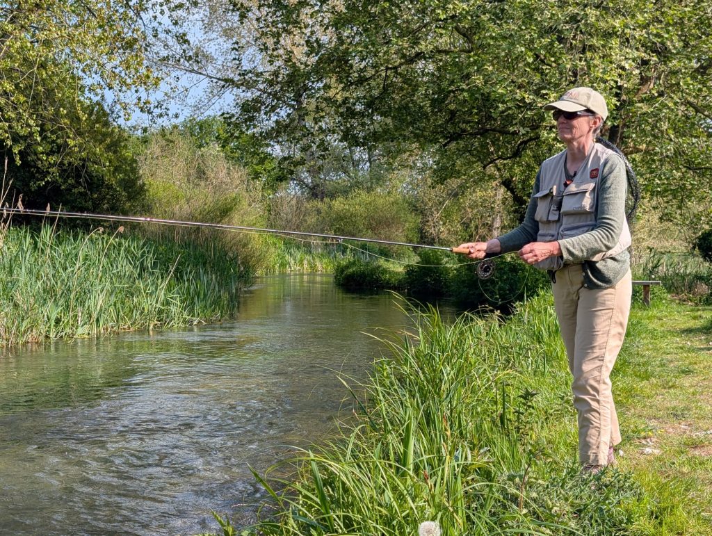 Woman fishing